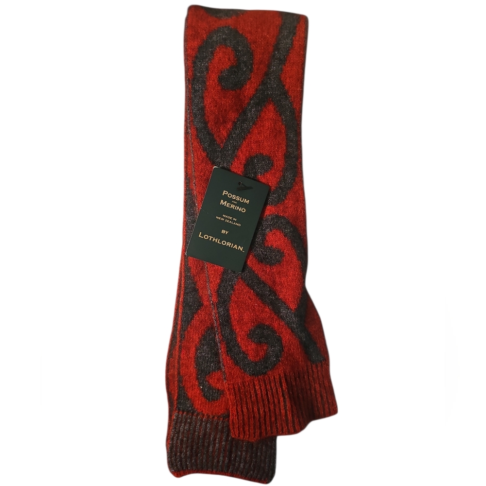 LOTHLORIAN Red and Black Scarf, Unisex - NWT